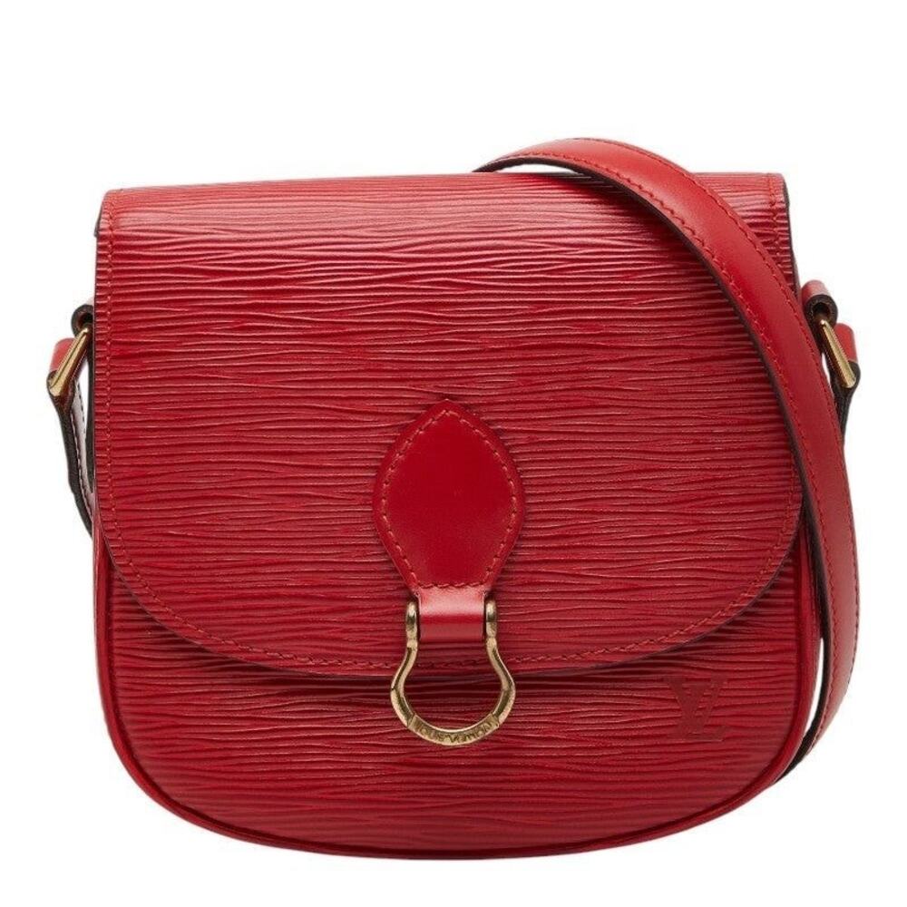 Louis Vuitton Epi Mini Saint-Cloud Crossbody Bag Leather Shoulder Bag Red